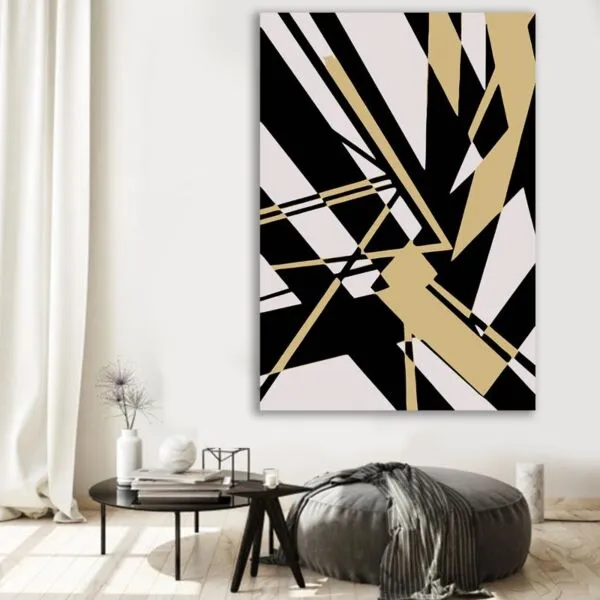 لوحة ديكور قماشية بتصميم رسم تجريدي بيبر