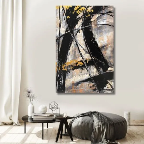لوحة ديكور قماشية بتصميم رسم تجريدي كارل