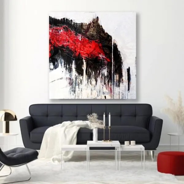 لوحة ديكور قماشية بتصميم رسم تجريدي لوسيل