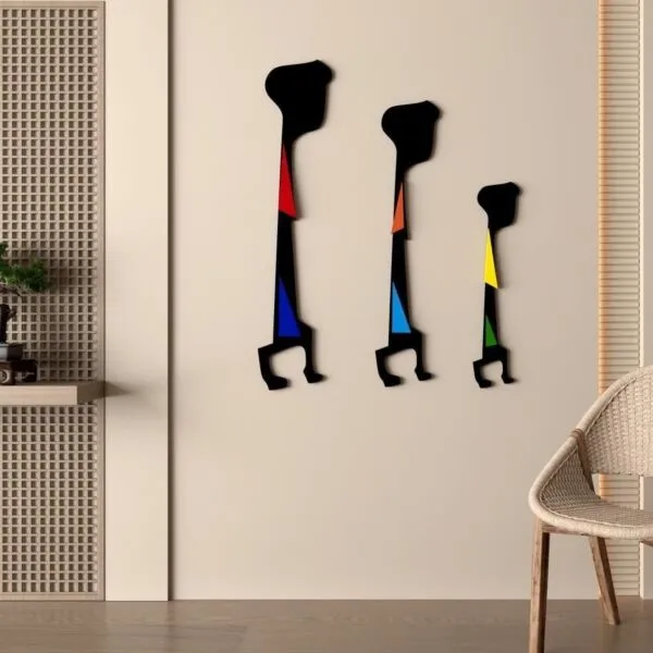 ديكور جداري خشبية بتصميم أشخاص مولتو