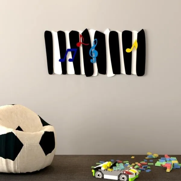 ديكور جداري خشبية بتصميم بيانو