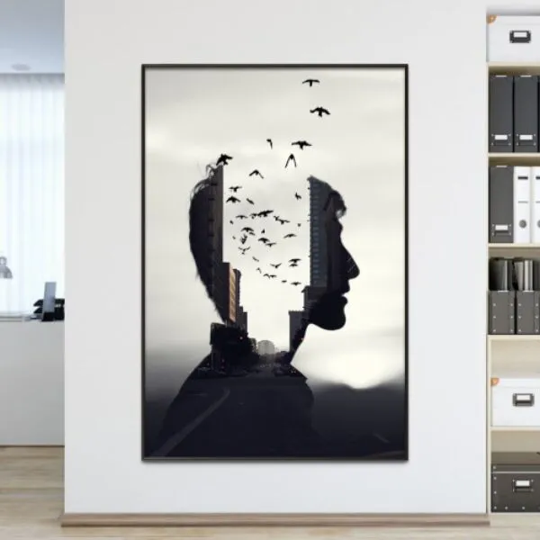 لوحة قماشية مودرن كونسينتريشن - 80x120 سم
