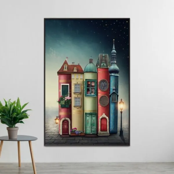 لوحة قماشية بيبليوتك - 80x120 سم