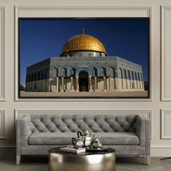 لوحة مسجد قبة الصخرة - 80x120 سم