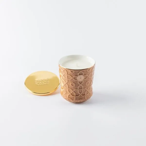 شمعة كبيرة معطرة فاخرة من روزيت - برتقالي