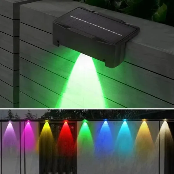 كشاف تعمل بالطاقة الشمسية لون الانارة 7 الوان RGB