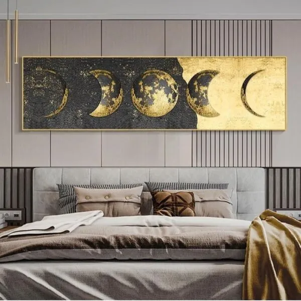 لوحة تجريدية دارك مون 50x200 سم