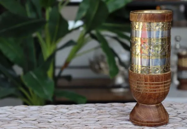 مبخرة اندلوسية نقش فلور صغيرة - بني