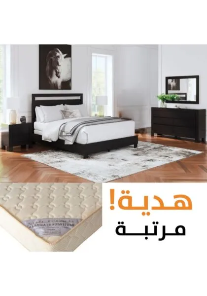 طقم غرفة نوم كاستينر كوين 7 قطع 152X203 سم مع مرتبة