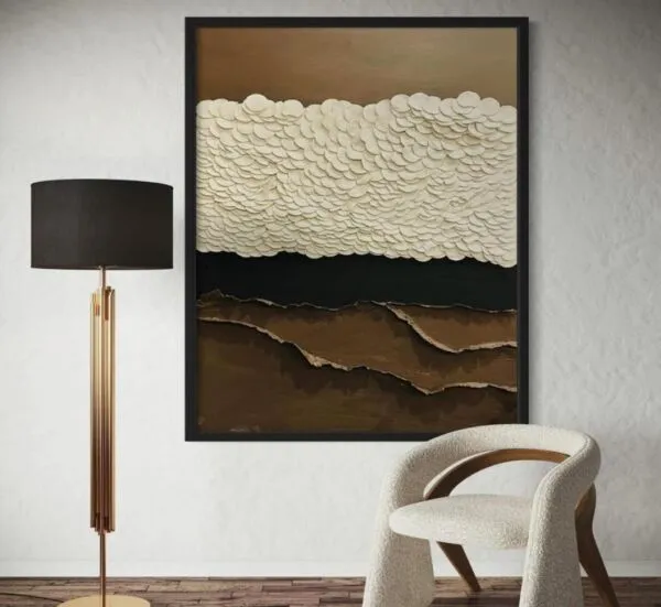 لوحة جبسية مقاس 80x120 سم لينكو - برواز أسود