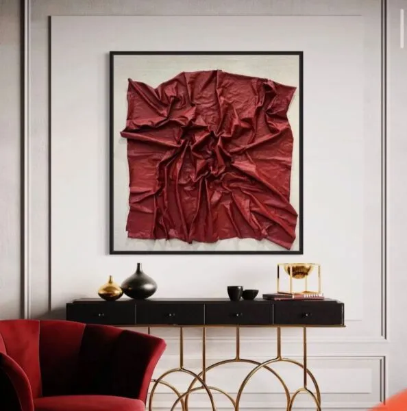 لوحه جبسية مقاس 100x100 سم كارلا - برواز أسود