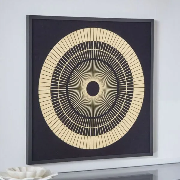 لوحة كانفاس مؤطرة برقائق من سونيت - 60x60 سم