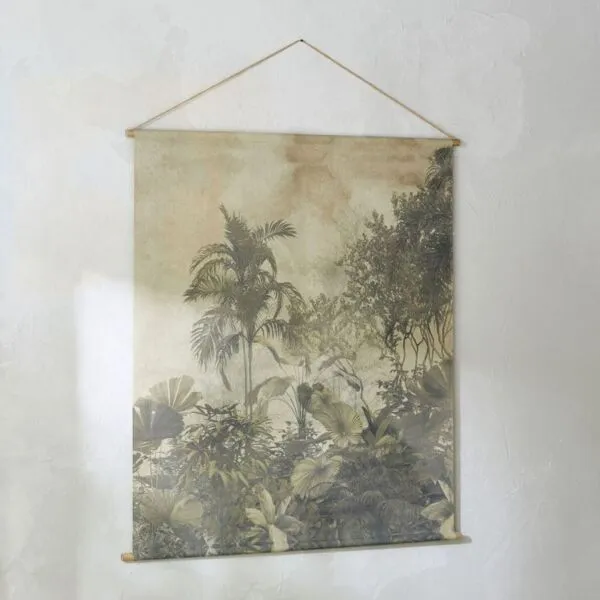 لوحة شجرة من قماش الكتان وخشب التنوب من فولجا - 125x145x25 سم
