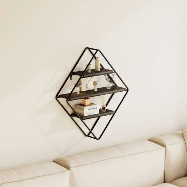 رف معدني 3 طبقات بتصميم ماسي من إيربان - 11x50 سم