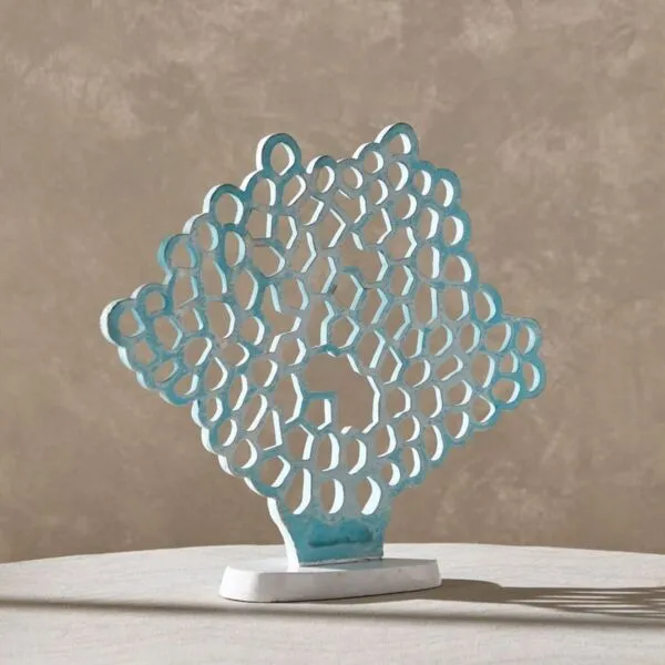 طاولة ديكور شكل شجرة ألومنيوم من سبلينديد - 36x30 سم