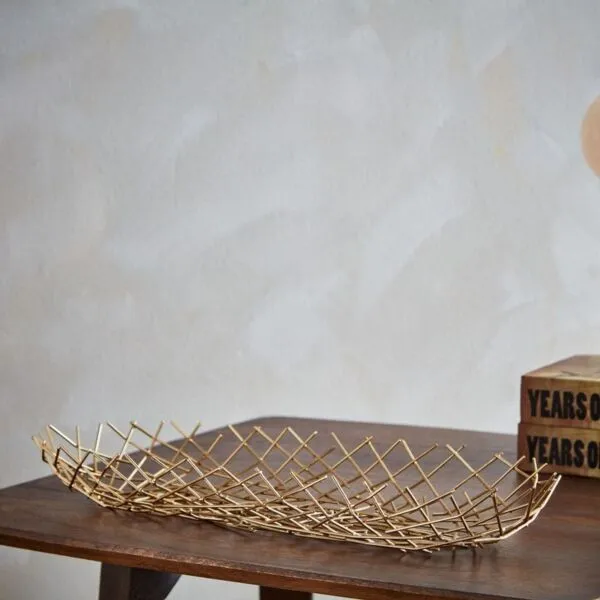 صحن معدني من لميا - 38x15x5 سم