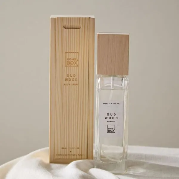بخاخ معطر غرف خشب العود بغطاء خشبي من إيدن - 100 مل