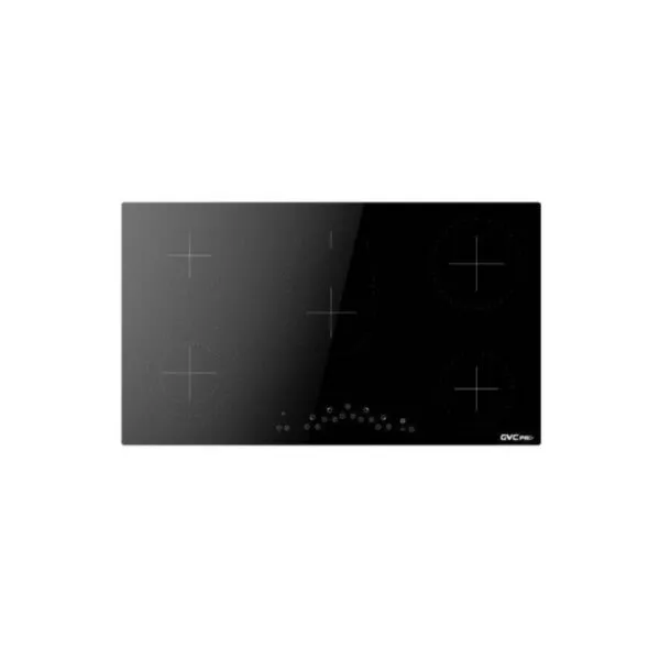 سطح سراميك 5 عيون جي في سي تركي 60X90 زجاج - اسود