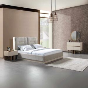 طقم غرفة نوم كينج 5 قطع ريغانس 180×200 سم بدون دولاب - كريمي ومتعدد الالوان